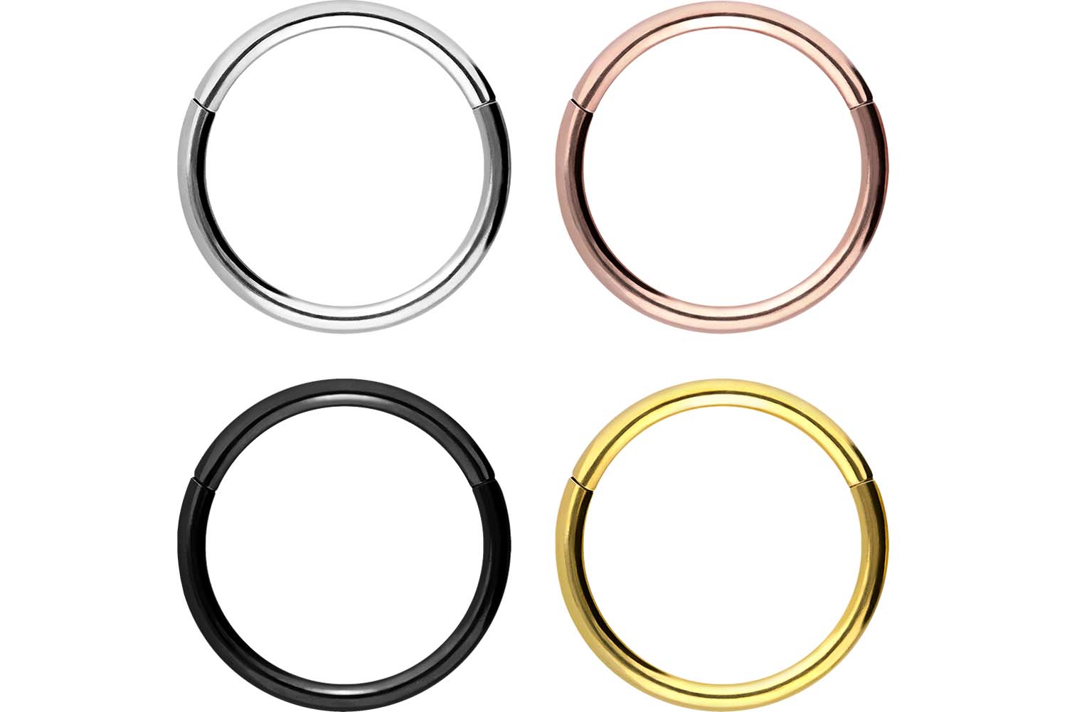 SET Chirurgenstahl Segmentring Clicker Piercing